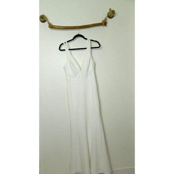 Lulu’s Dress White Love Galore Mermaid Maxi Dress Fully Lined Size Small - Picture 3 of 9